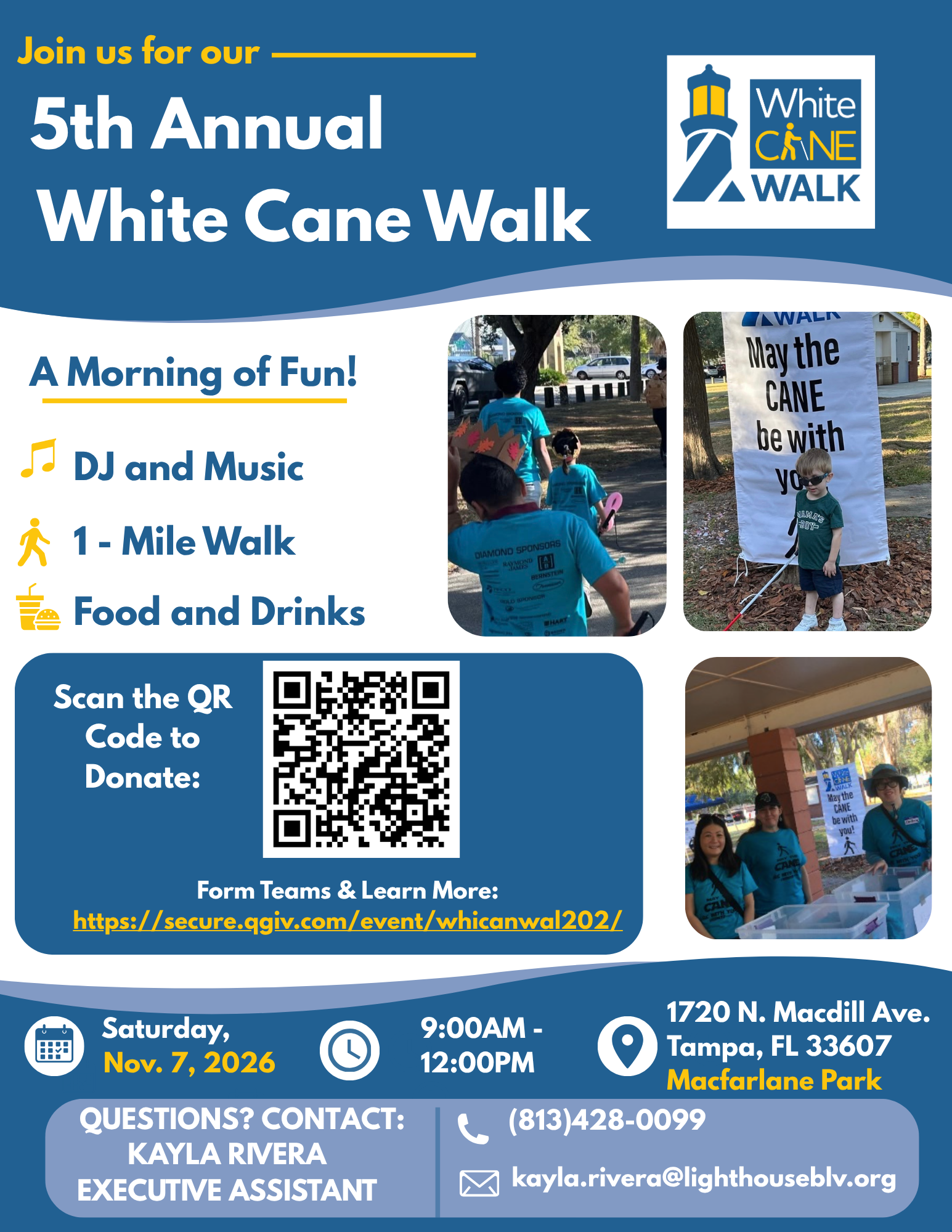 5th Annual White Cane Walk Flyer