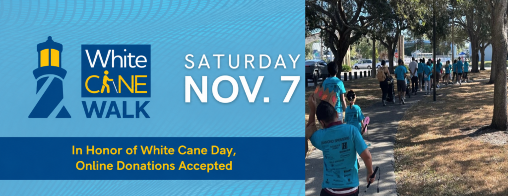 2026 White Cane Walk Header Image. November 7, 2026.